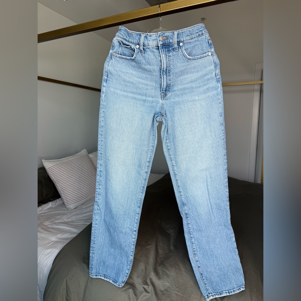 MADEWELL “The Perfect Vintage Straight” Jeans Size 28T Blue Denim High Rise